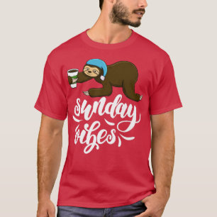 Sunday Vibes Funny Sleepy Head Sloth Love Women Pi T-Shirt