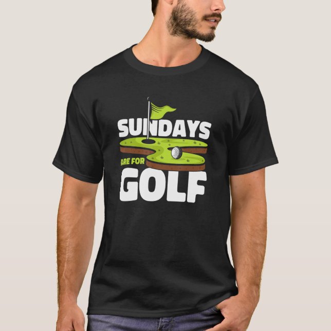 Sundays Are for Golf Player Pro Golfer Golfing Leg T-Shirt (Front)