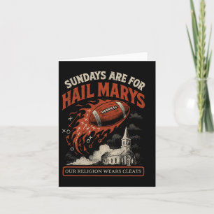 Sundays Are For Hail Marys Funny Football Game Day Card