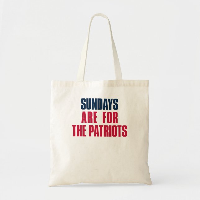 Sundays are for The Patriots, New England Football Tote Bag (Front)