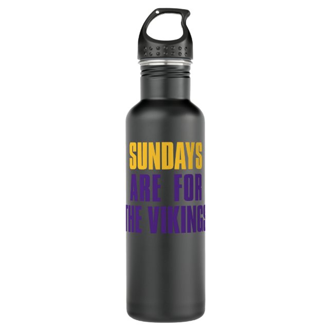 Sundays are for The Vikings, Minnesota Football  710 Ml Water Bottle (Front)