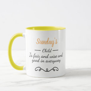 Sunday's Child Mug
