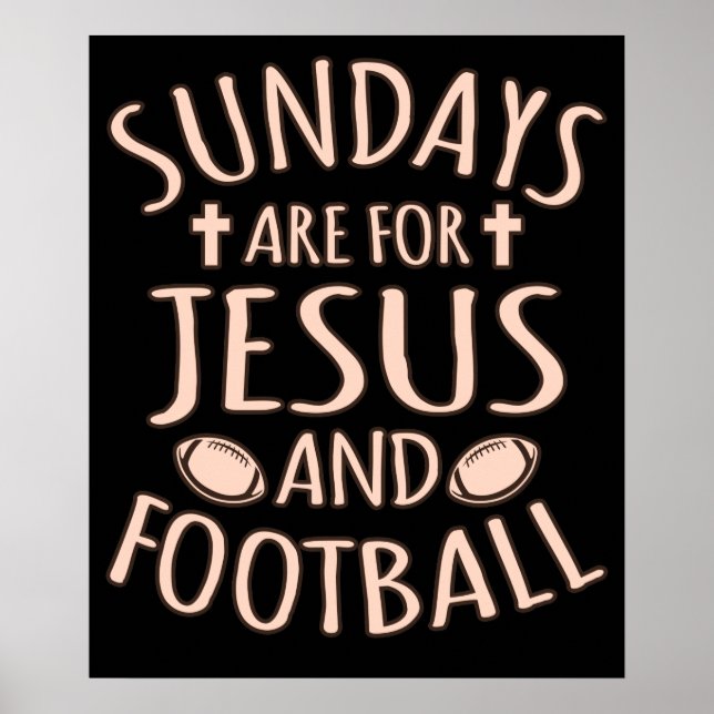 Sundays For Jesus And Football Player Coach Game Poster (Front)