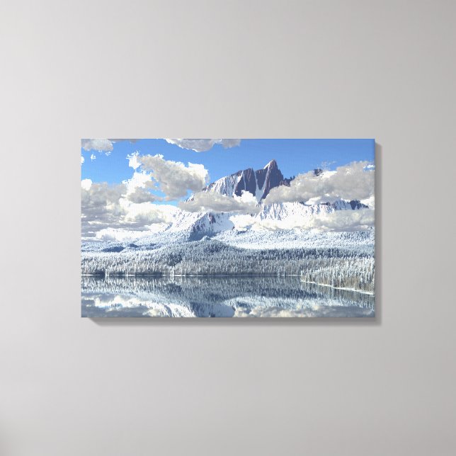 Sundered Mountain (Winter) Canvas Print (Front)