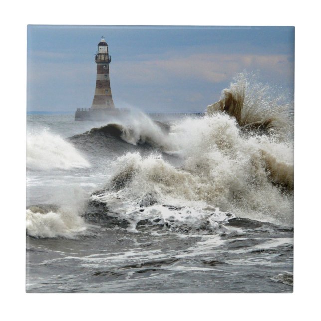 Sunderland - Roker Pier & Lighthouse Tile (Front)