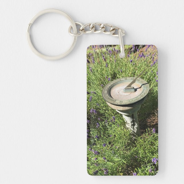 Sundial in Lavender Key Ring (Front)