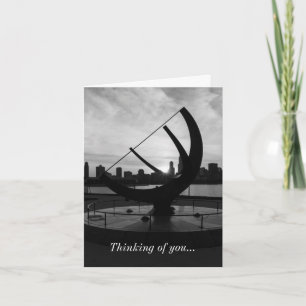 Sundial Sunset Grayscale Thinking Of You Card