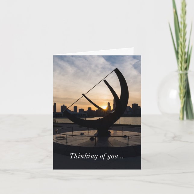 Sundial Sunset Thinking Of You Card (Front)