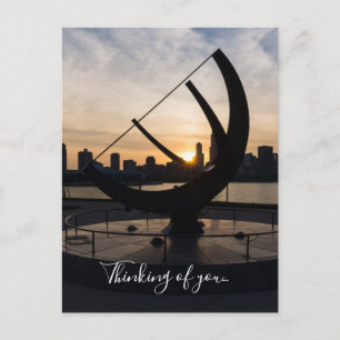 Sundial Sunset Thinking Of You Postcard