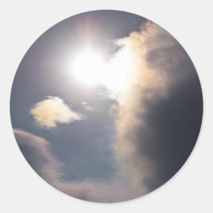 Sundog Rainbow Cloud Burst Apparel and Gifts Classic Round Sticker
