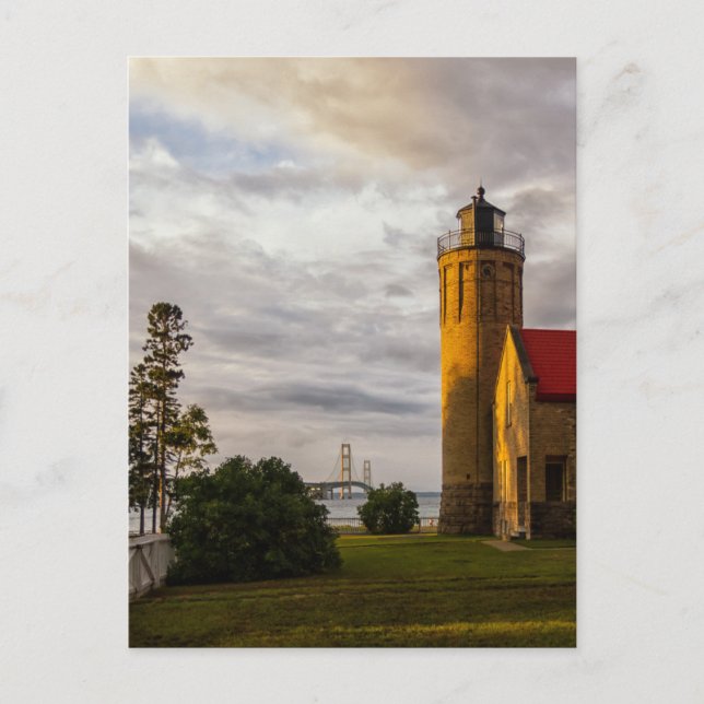 Sundown in Mackinaw City Postcard (Front)