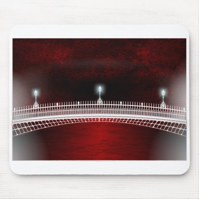 SUNDOWN OVER THE HAPENNY BRIDGE MOUSE MAT (Front)