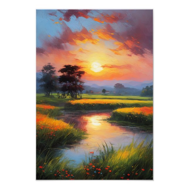 Sundown Serenity, Colours of the Swamp Photo Print (Front)