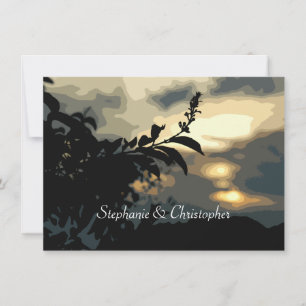 Sundown Silhouette Wedding Custom Invitations