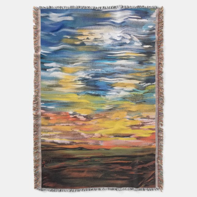 Sundown Throw Blanket (Front Vertical)