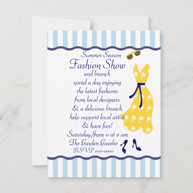 Sundress Fashion Show Invitation (Front)