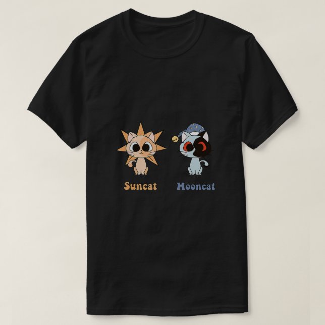 Sundrop and Moondrop as Fnaf Security Breach cats  T-Shirt (Design Front)