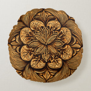 Sunehra Sanket: Aabhar Gold Elegance TRound Pillow