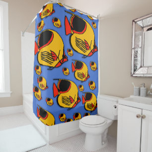 Sunfish #11 shower curtain