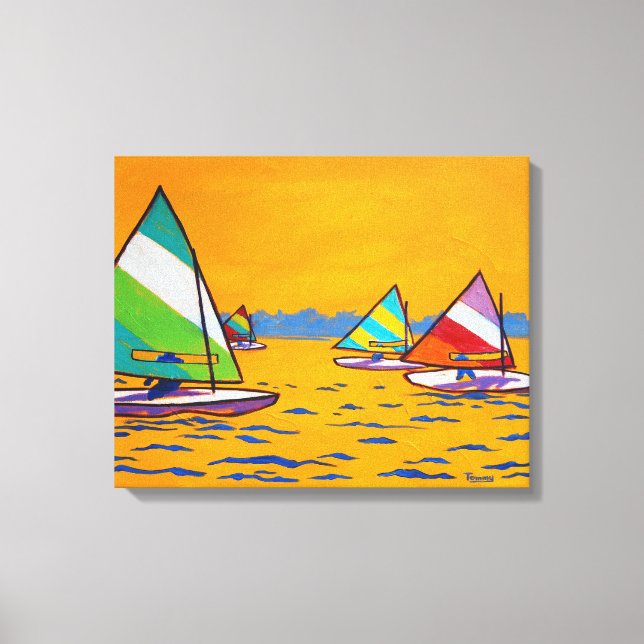 Sunfish Sailboat Race Canvas Print (Front)