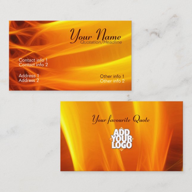 SunFlame Business Card (Front/Back)