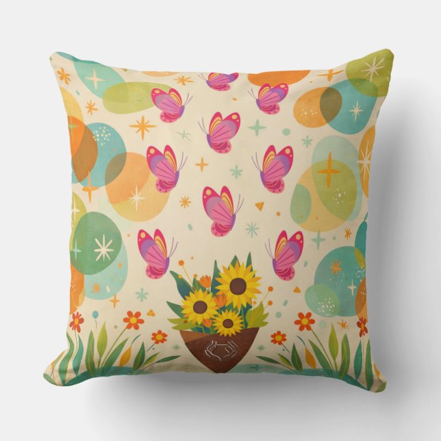 Sunflight Bloom Cushion (Front)