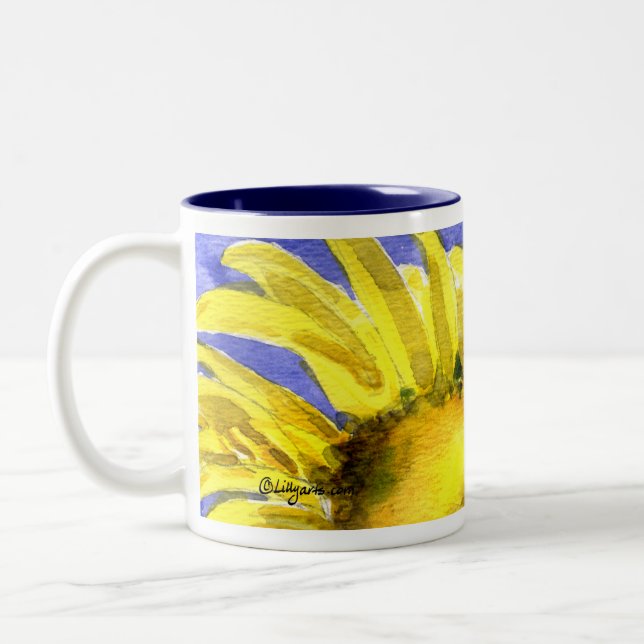 Sunflower 05 Painting Mug Watercolor Art (Left)