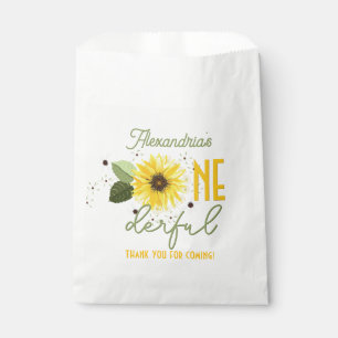 Sunflower 1st Birthday Favour Bags