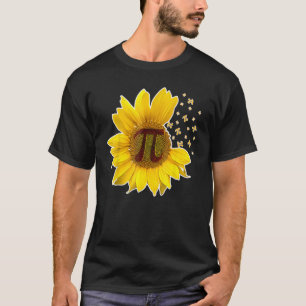 Sunflower 3 14 Pi Number Symbol 100th day of Schoo T-Shirt