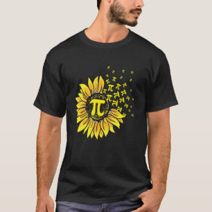 Sunflower 3 14 Pi Number Symbol 100th day of Schoo T-Shirt