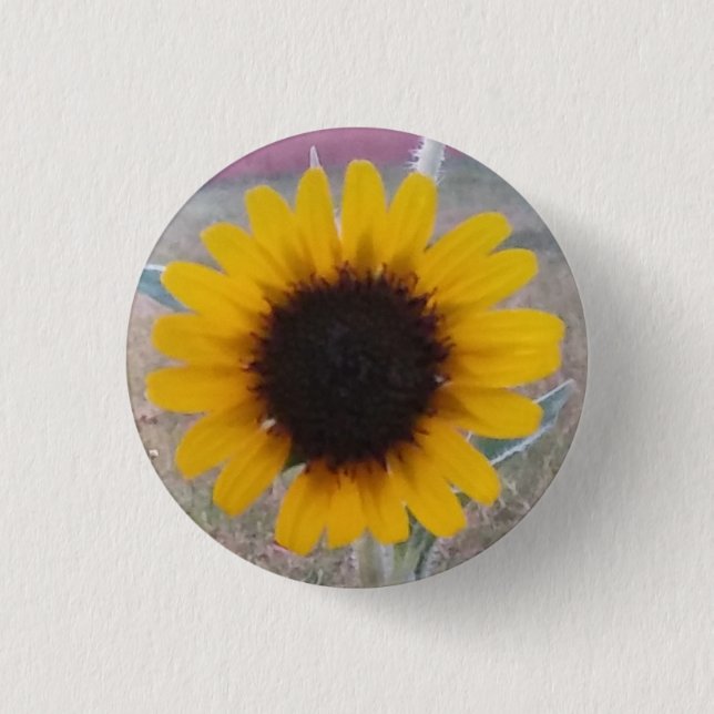 Sunflower 3 Cm Round Badge (Front)