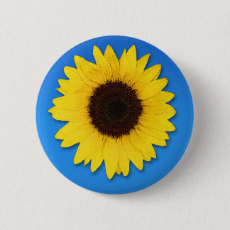 SUNFLOWER 6 CM ROUND BADGE