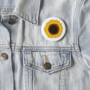 Sunflower 6 Cm Round Badge