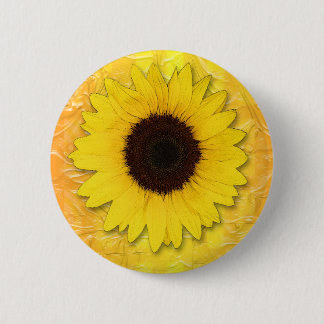SUNFLOWER 6 CM ROUND BADGE