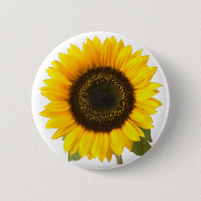 Sunflower 6 Cm Round Badge (Front)