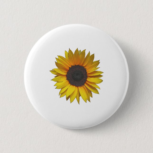 Sunflower 6 Cm Round Badge (Front)