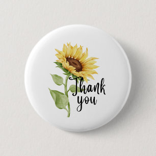 Sunflower 6 Cm Round Badge