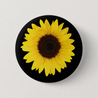 SUNFLOWER 6 CM ROUND BADGE