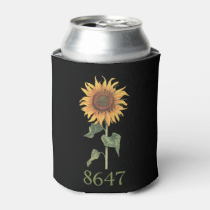 Sunflower 8647 86 47 Subtle Anti Trump Floral Boho Can Cooler