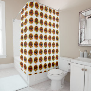 SUNFLOWER ABSTRACT SHOWER CURTAIN