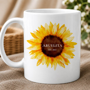 Sunflower Abuelita Mug Grandma Gift