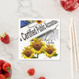 Sunflower Accountant Paper Napkins