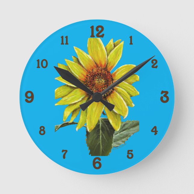 Sunflower Acrylic Wall Clock (Front)