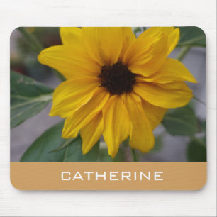 sunflower, add your name mouse mat