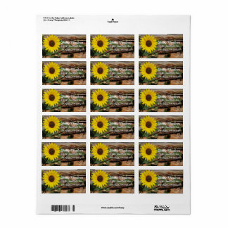 Sunflower Address Label