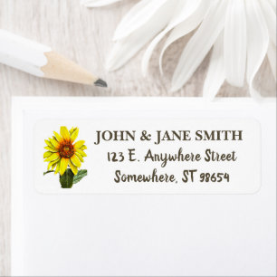 Sunflower Address Label