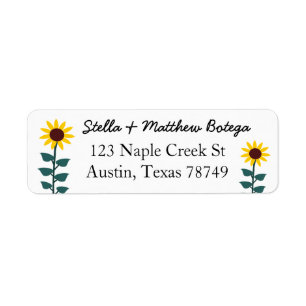 Sunflower Address Label