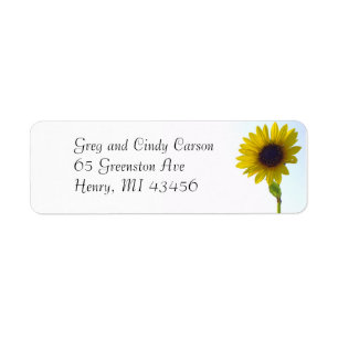 Sunflower Address Labels