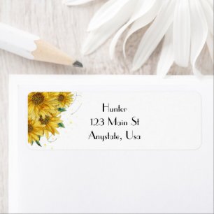 Sunflower Address Labels