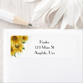 Sunflower Address Labels